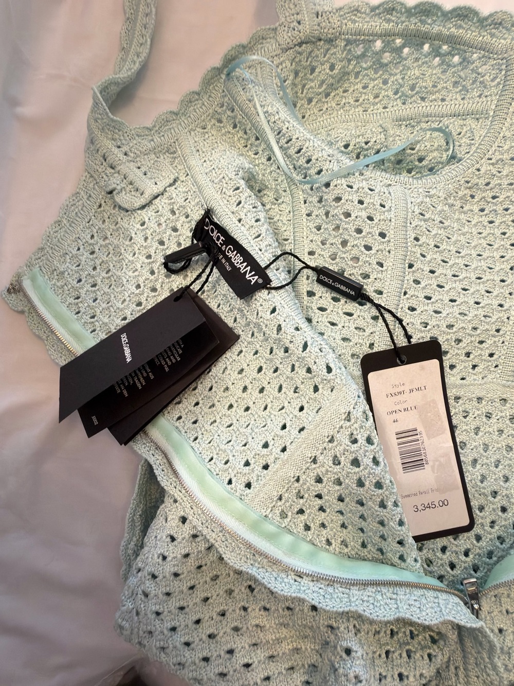Dolce & Gabbana Mint Crochet Bustier Dress - Picture 8 of 11